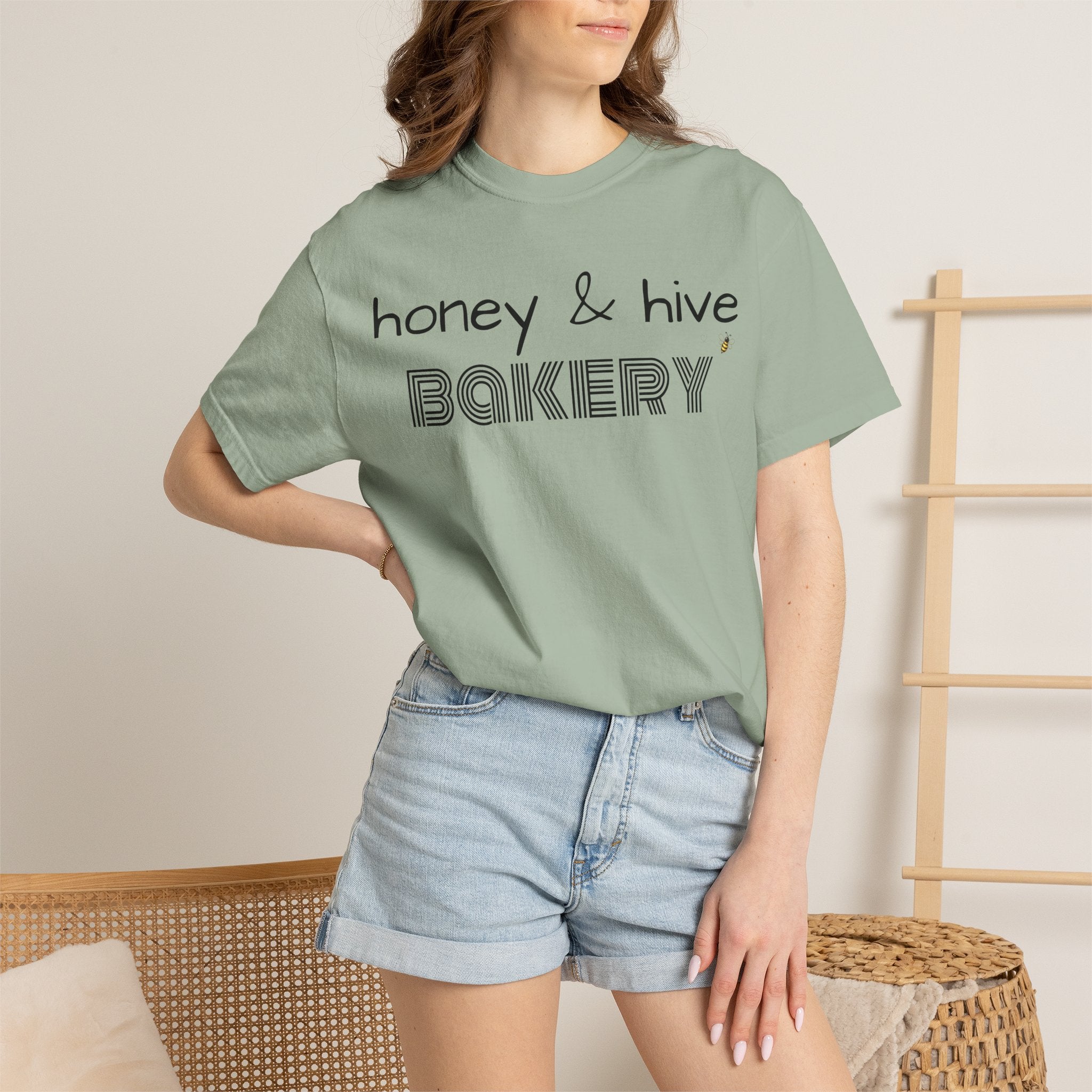 Honey & Hive Bakery T-shirt | Retro Script Logo