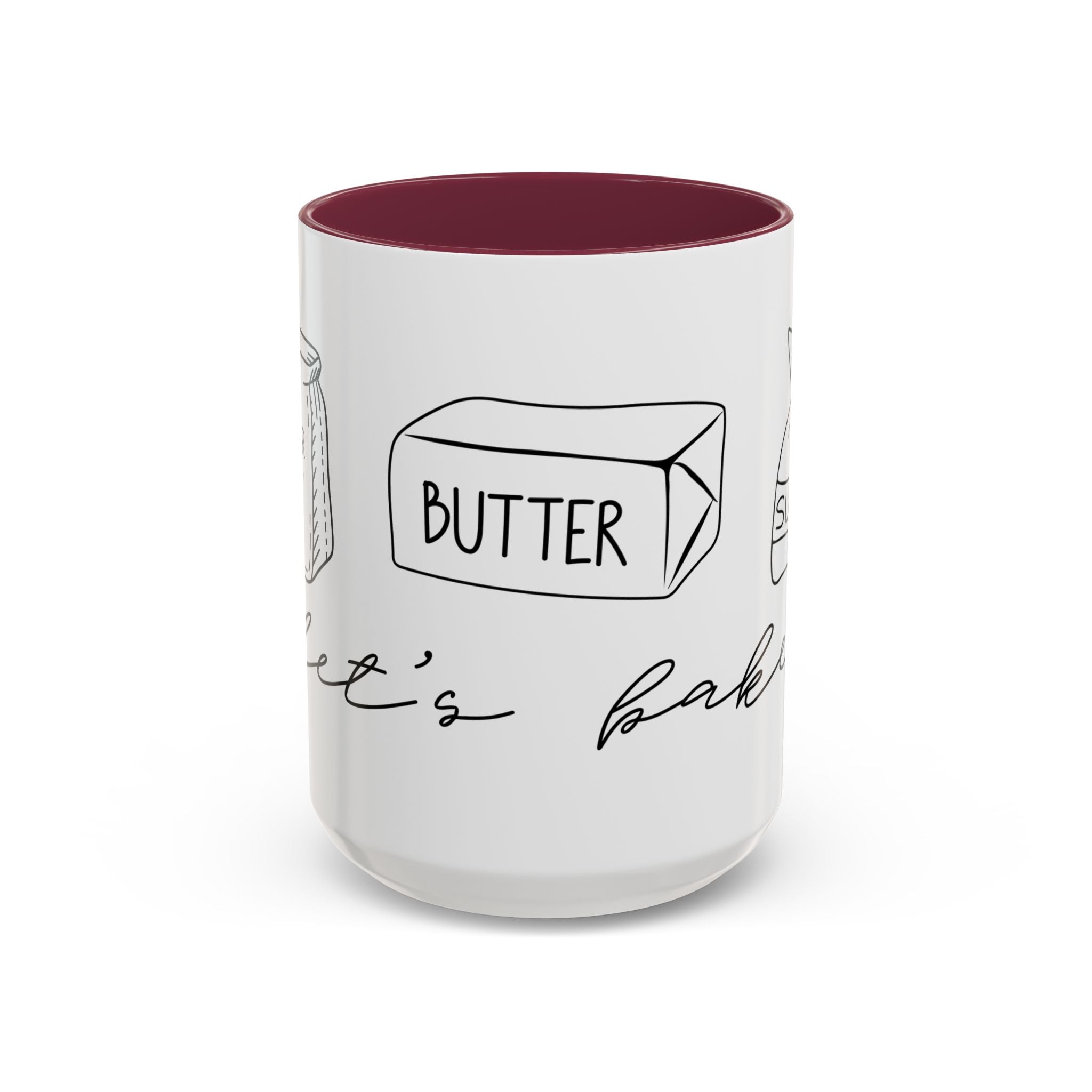 Baking Ingredients Illustration Mug | Ceramic Mug