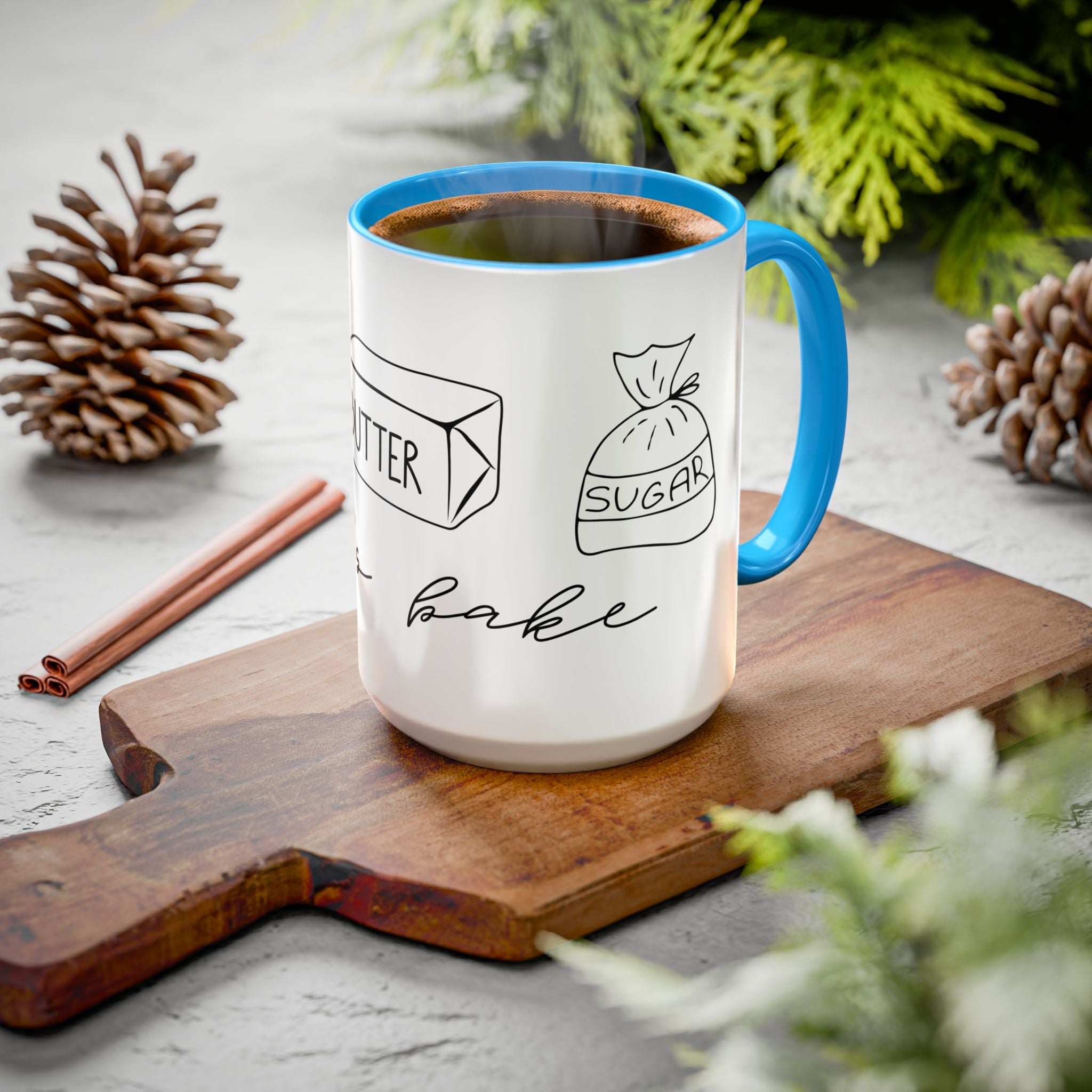 Baking Ingredients Illustration Mug | Ceramic Mug