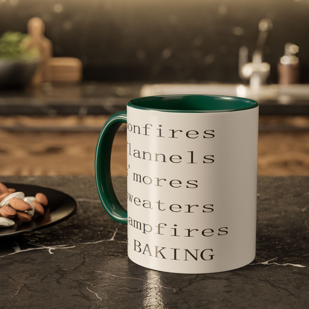 Minimalist Line Text Coffee Mug | Color Accent Mug
