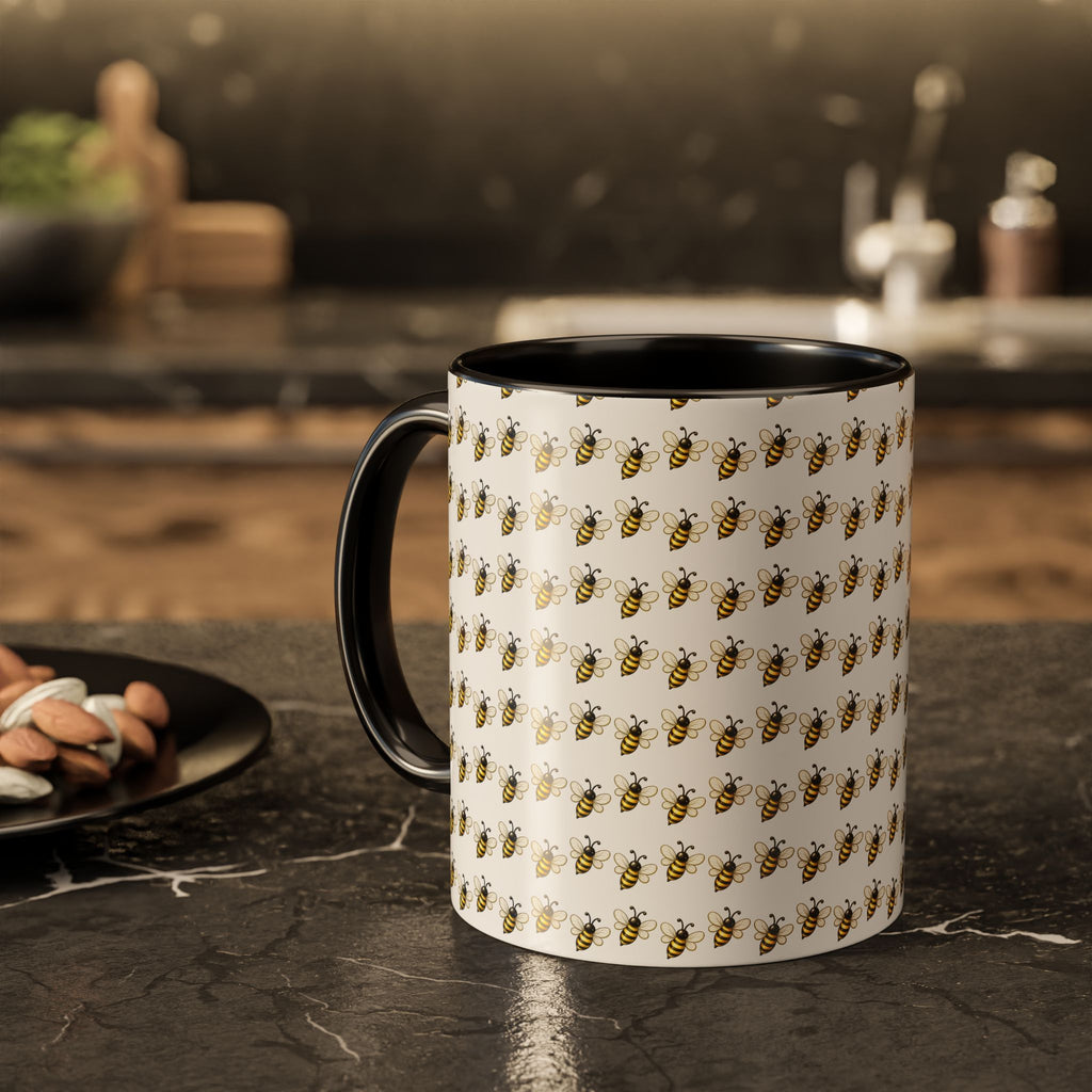 Honey Bee Pattern Mug | Ceramic Coffee Cup