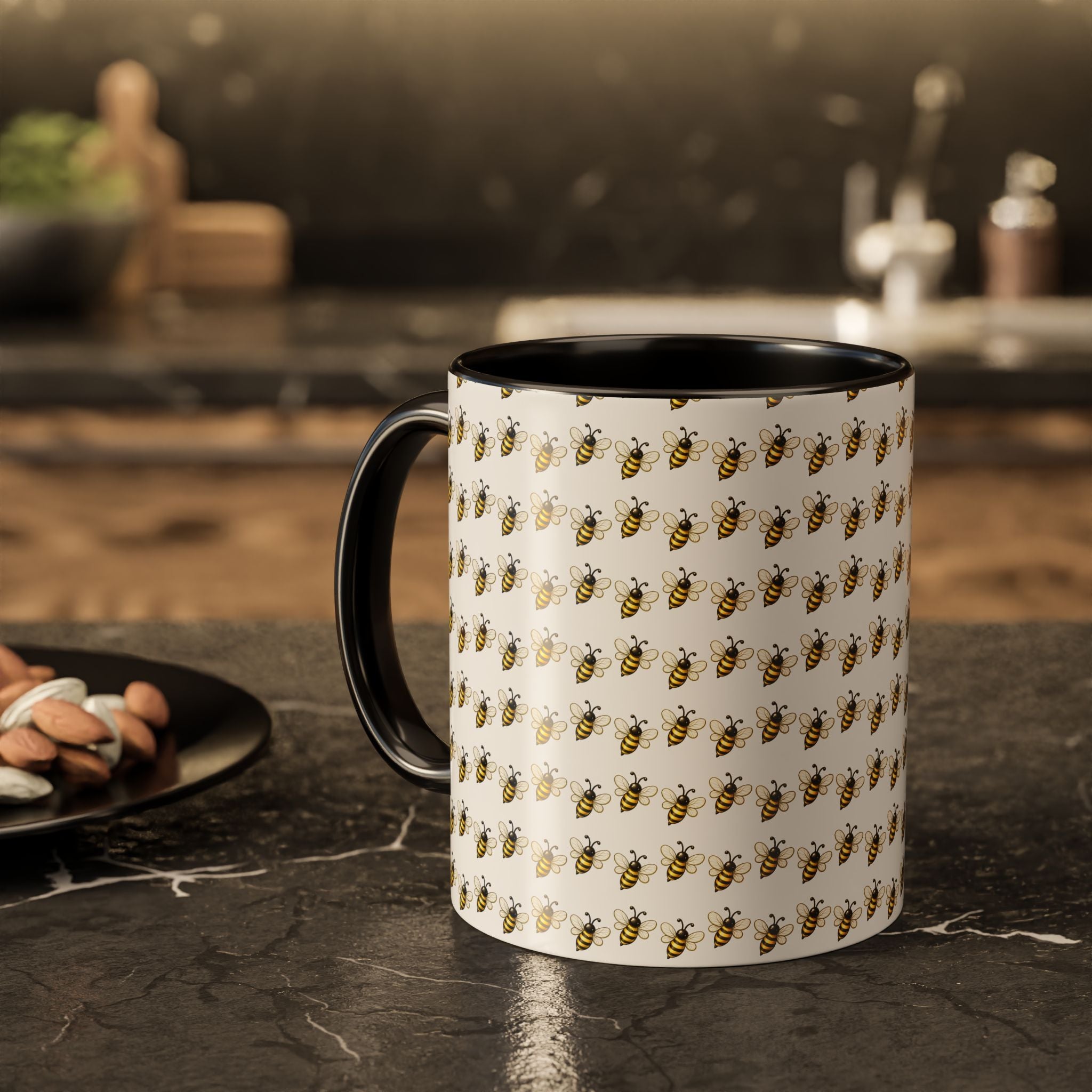Honey Bee Pattern Mug | Ceramic Coffee Cup