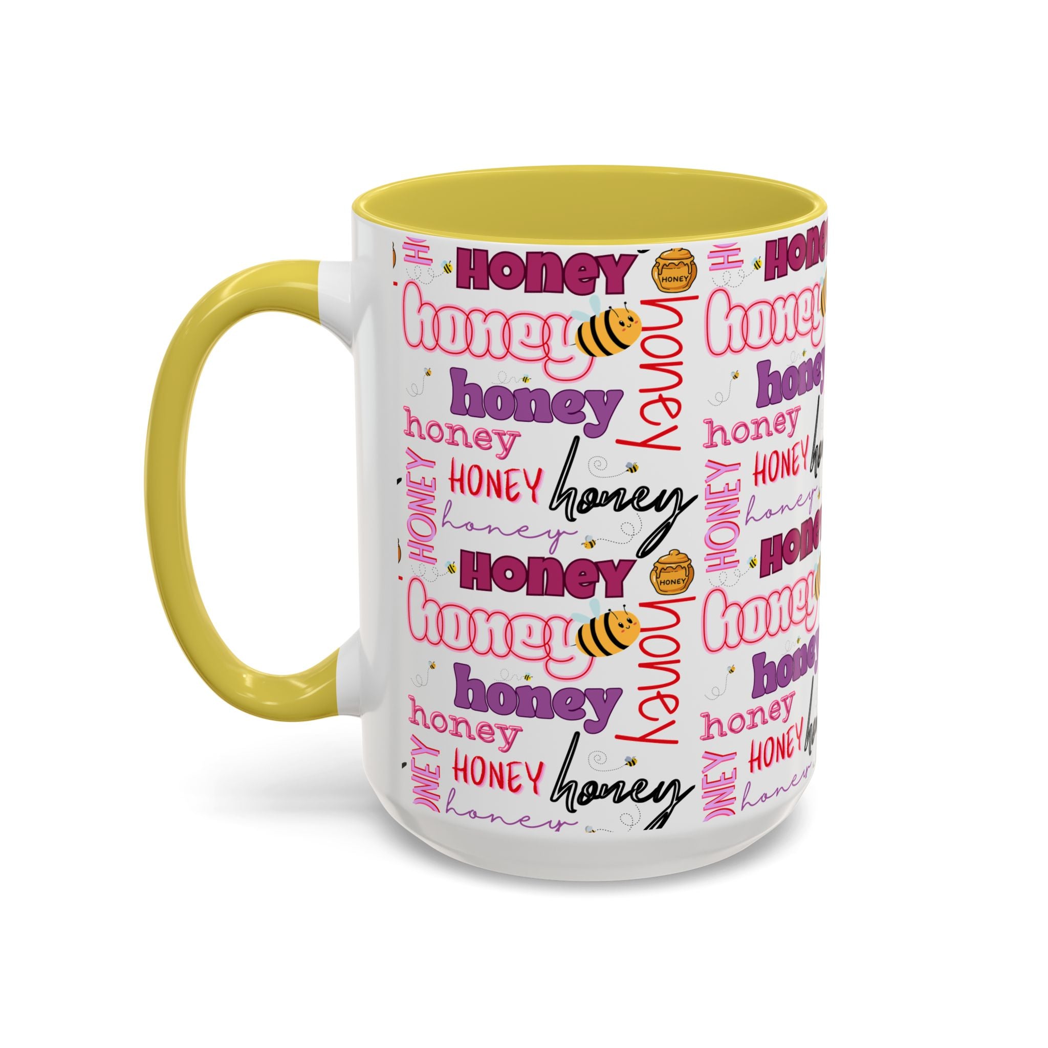 Honey Script Pattern Mug | Colorful Ceramic Mug