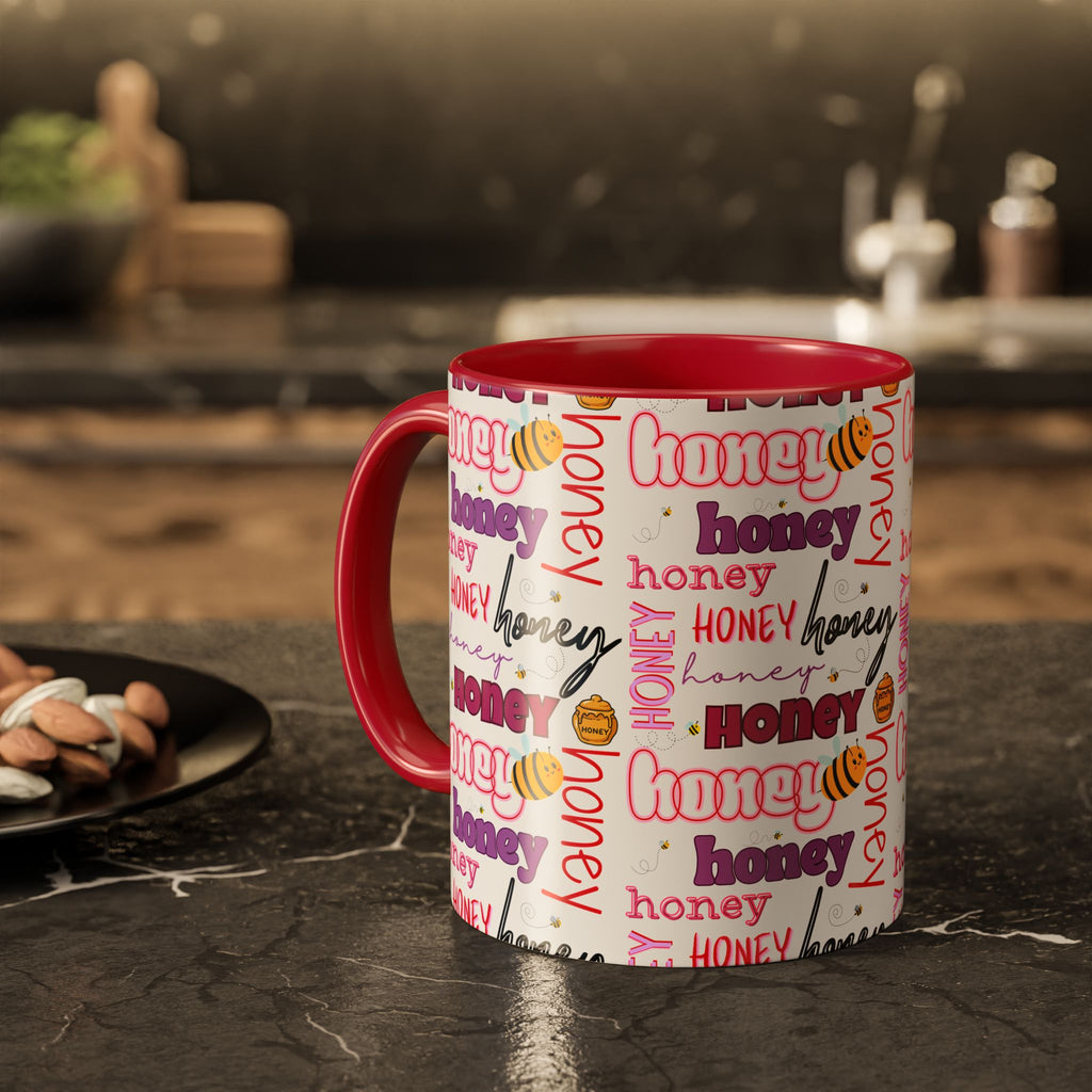 Honey Script Pattern Mug | Colorful Ceramic Mug