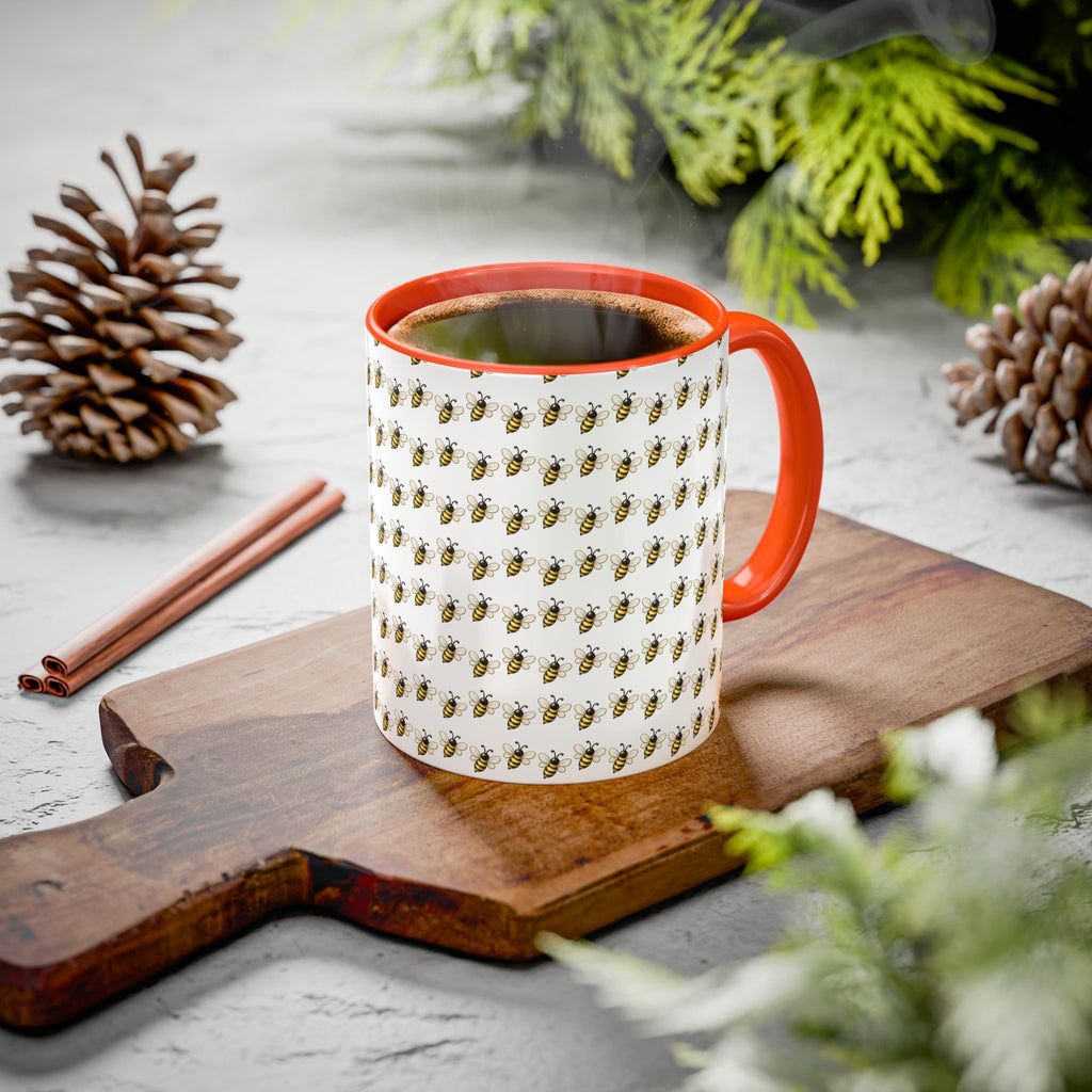 Honey Bee Pattern Mug | Ceramic Coffee Cup