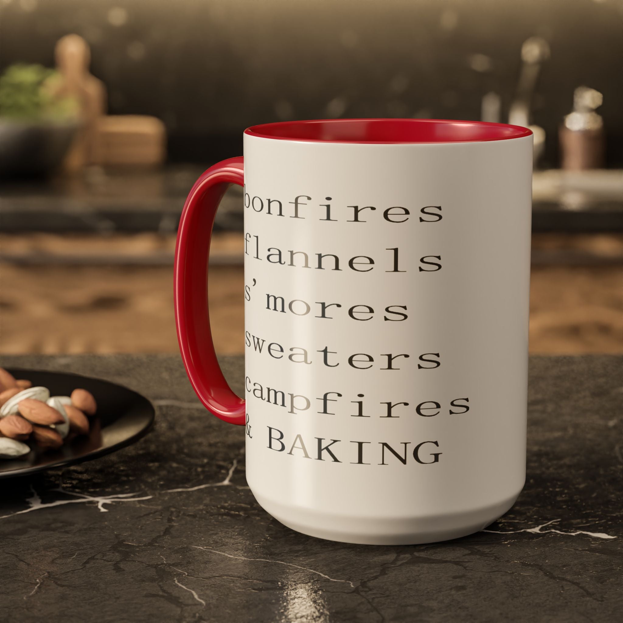 Minimalist Line Text Coffee Mug | Color Accent Mug