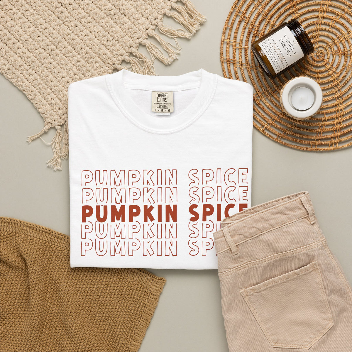 Pumpkin Spice Repeat T-Shirt — Fall Seasonal Graphic Tee