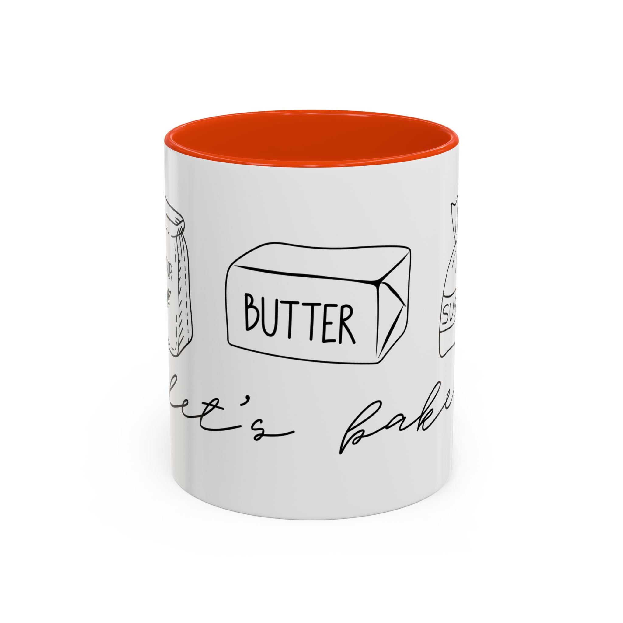 Baking Ingredients Illustration Mug | Ceramic Mug