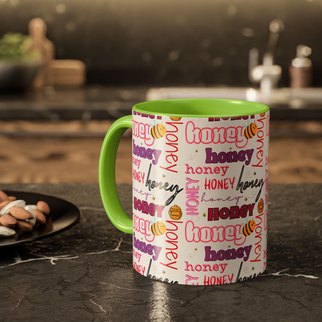 Honey Script Pattern Mug | Colorful Ceramic Mug