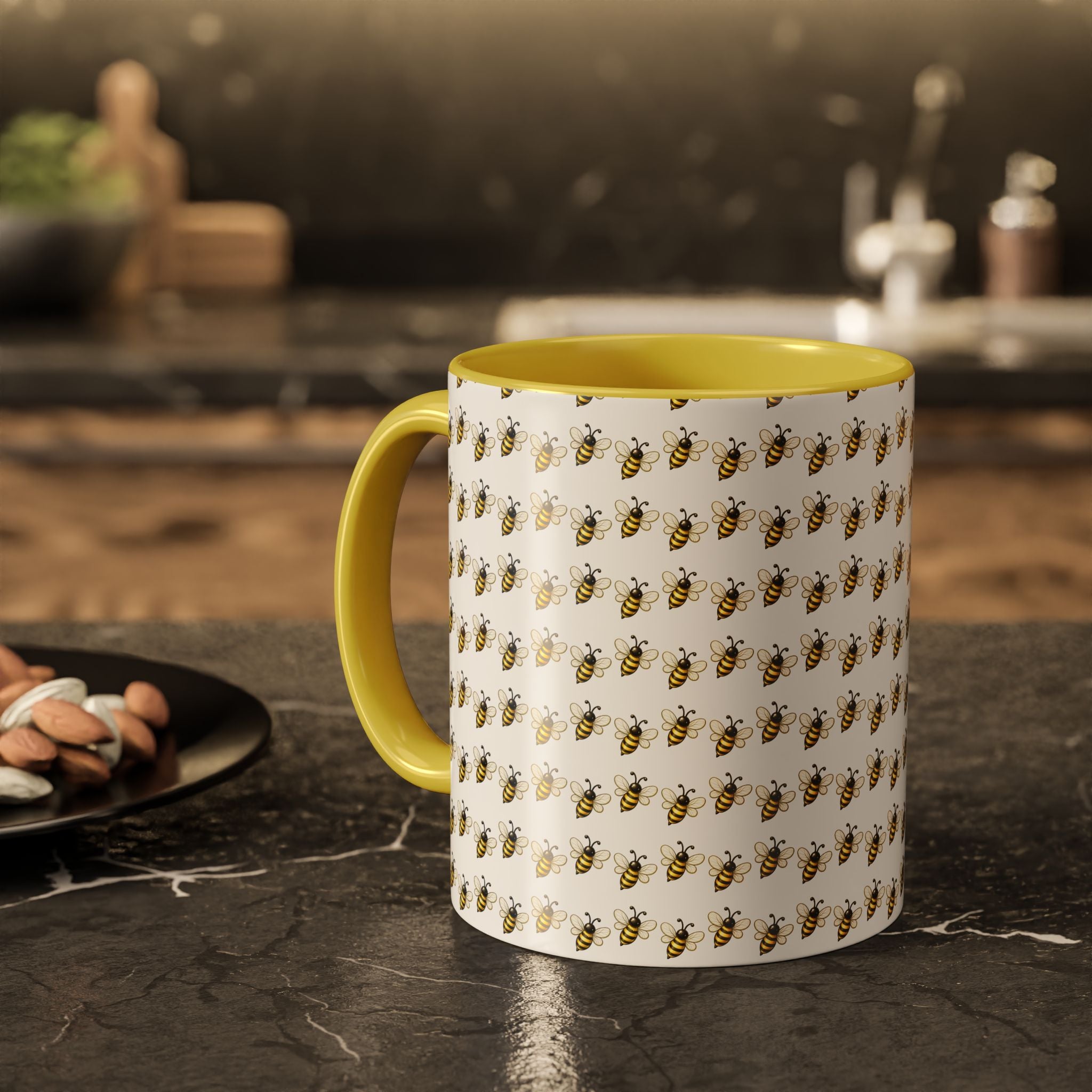 Honey Bee Pattern Mug | Ceramic Coffee Cup