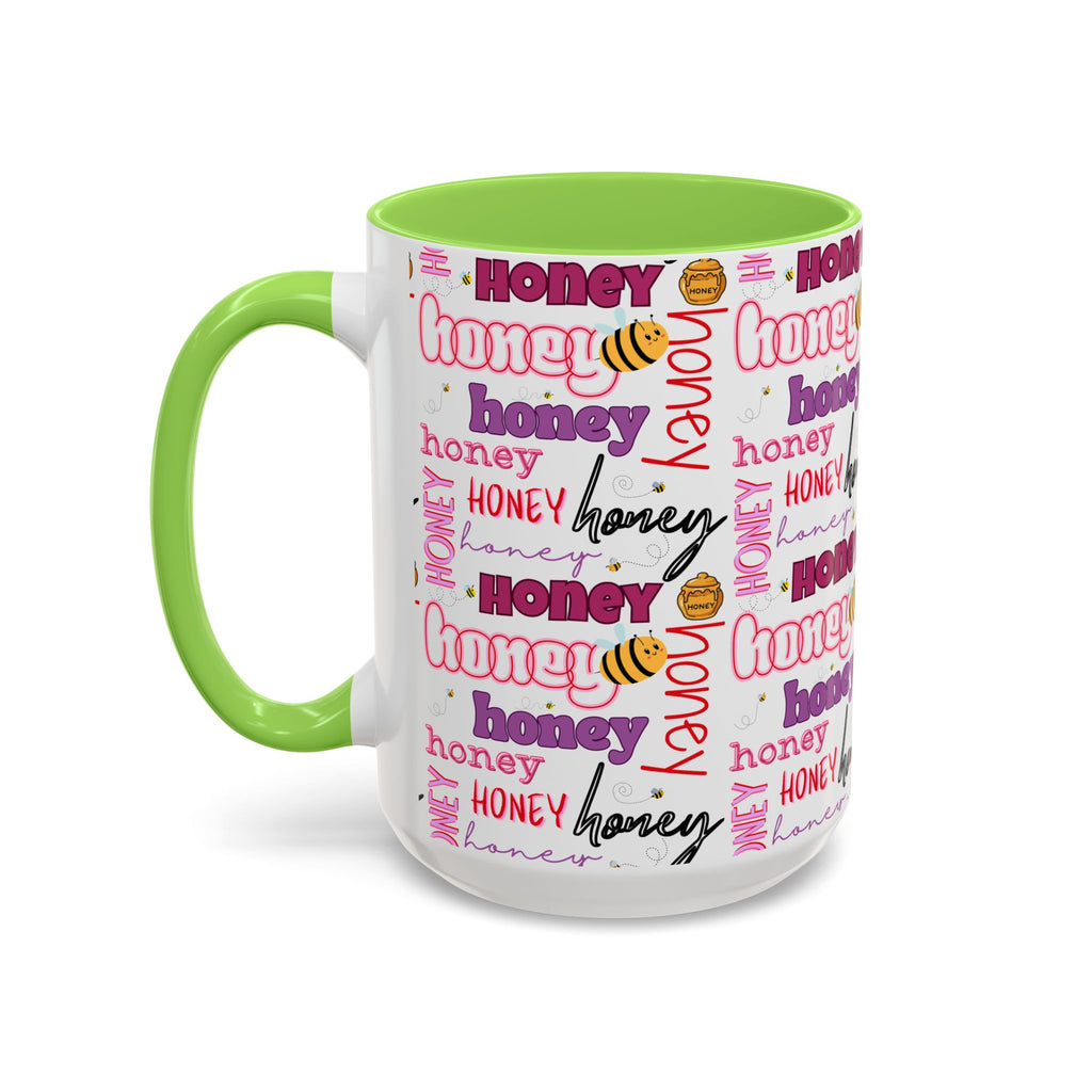 Honey Script Pattern Mug | Colorful Ceramic Mug