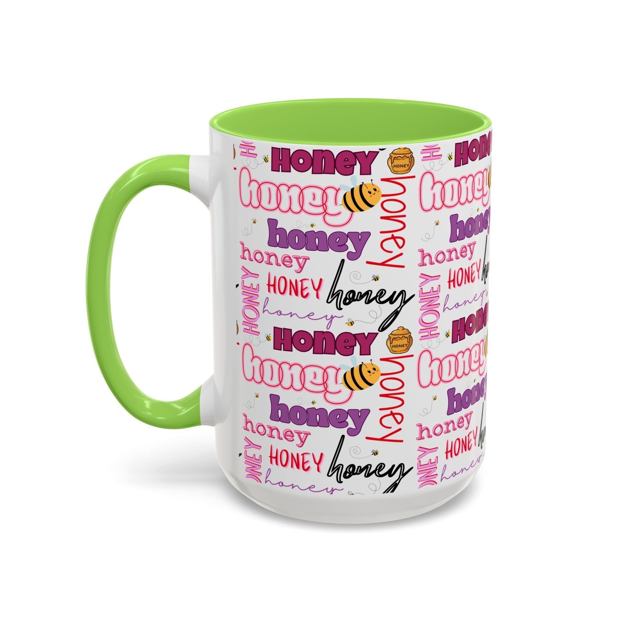 Honey Script Pattern Mug | Colorful Ceramic Mug