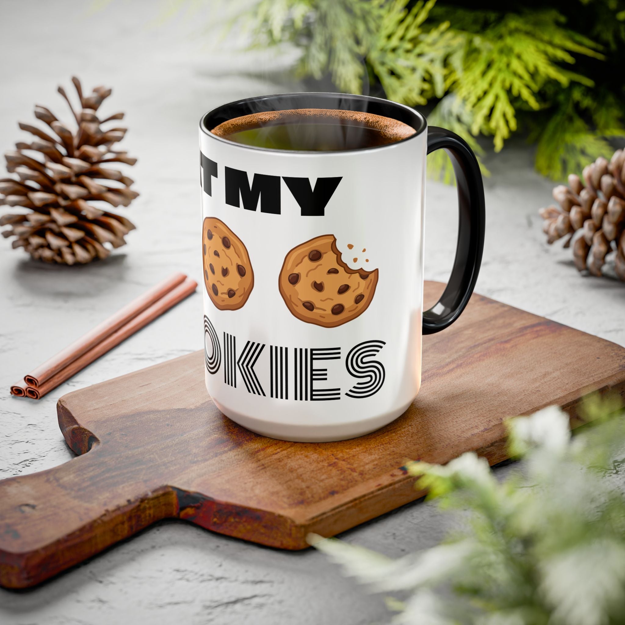 Eat My Cookies Mug | Chocolate Chip Cookie Illustration