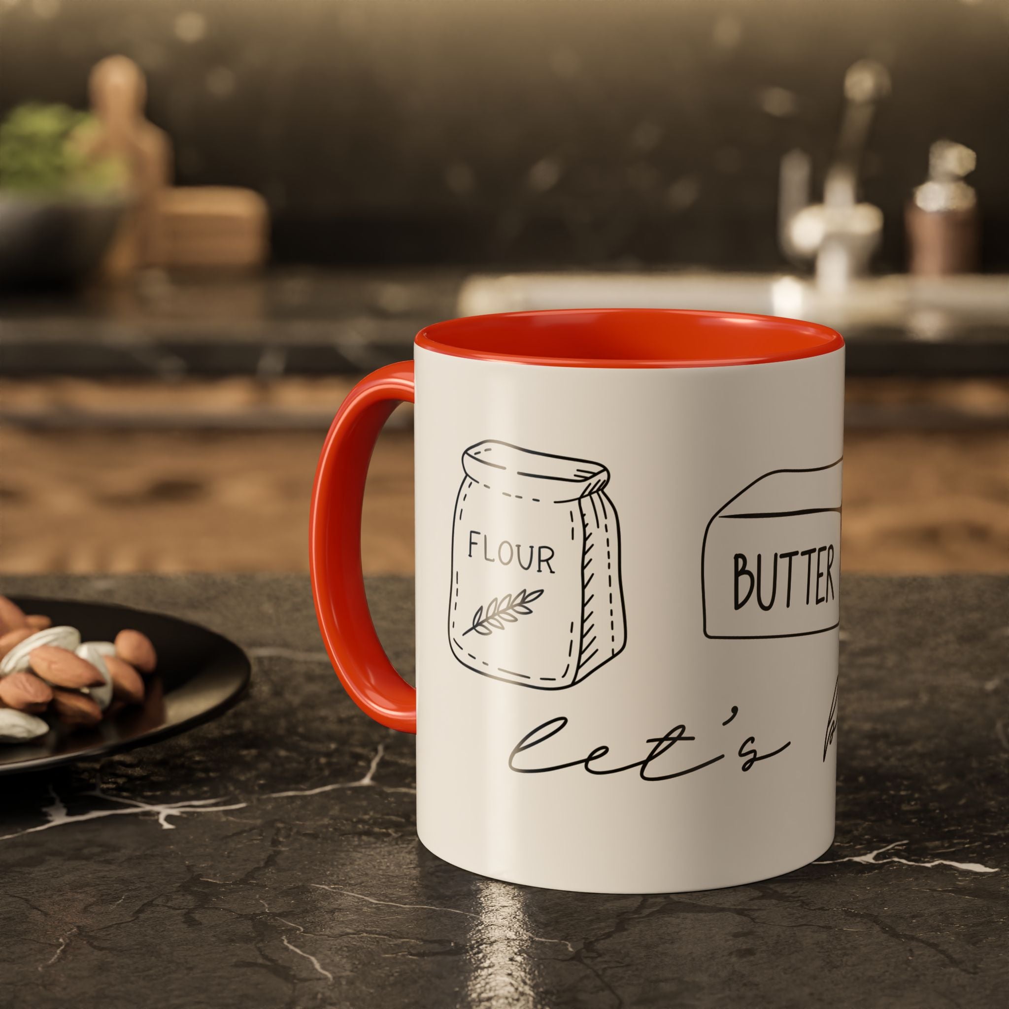 Baking Ingredients Illustration Mug | Ceramic Mug