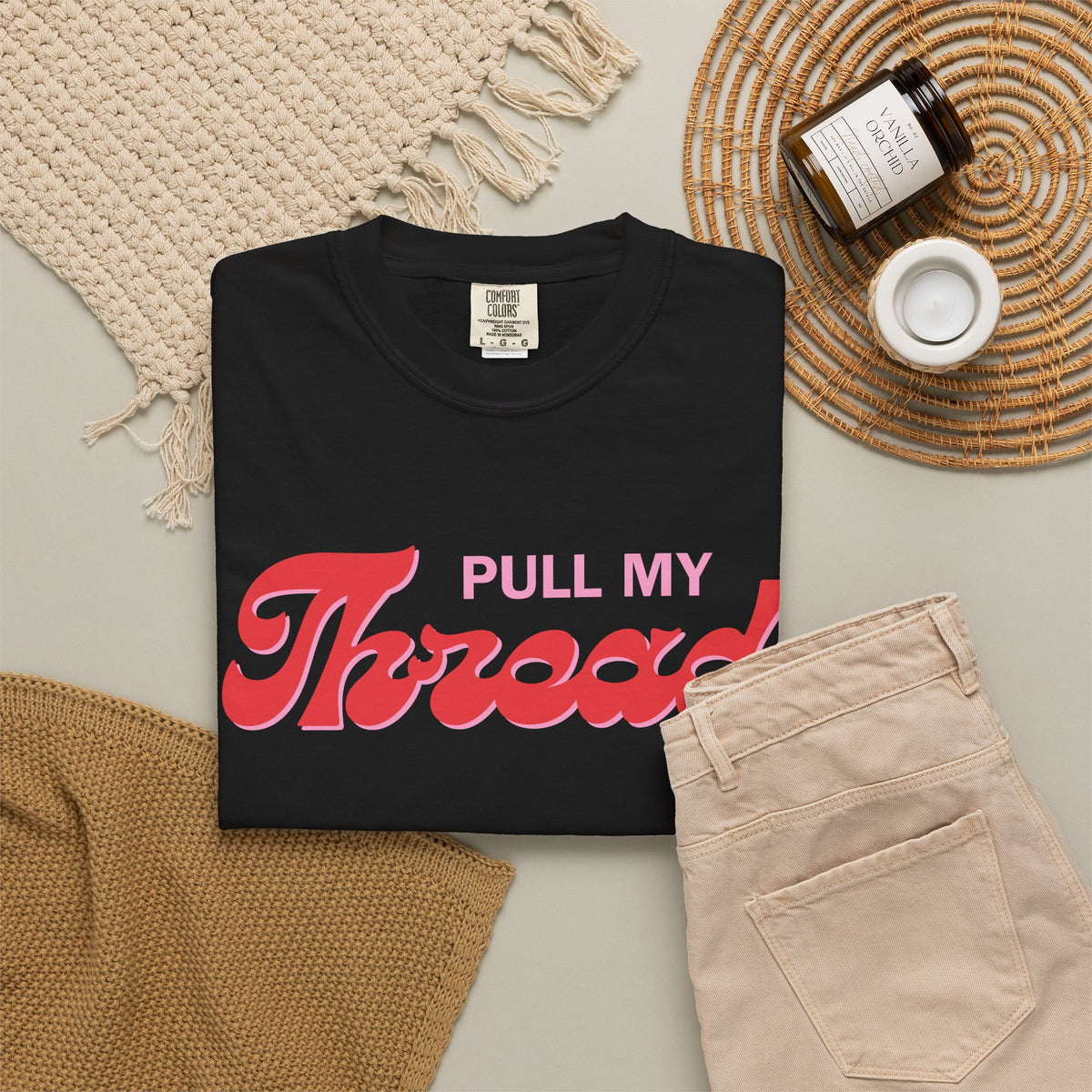 Pull My Thread T-Shirt — Retro Script Graphic Tee