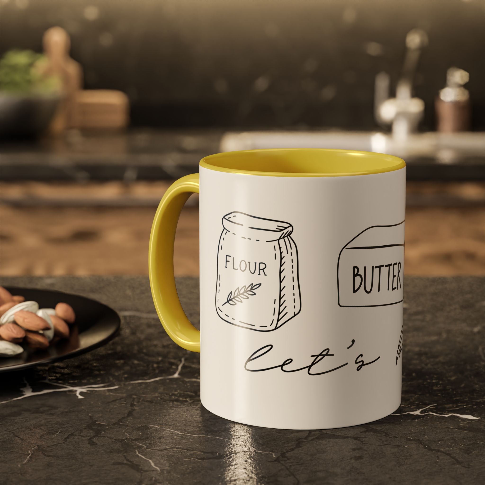 Baking Ingredients Illustration Mug | Ceramic Mug