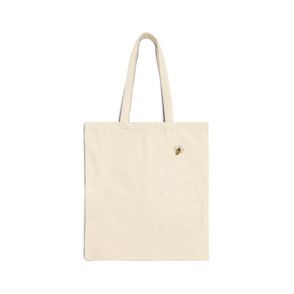 Honey Typography Canvas Tote — Cute Bee Graphic Bag